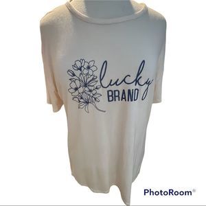 Lucky Brand Short sleeved Cream T-shirt